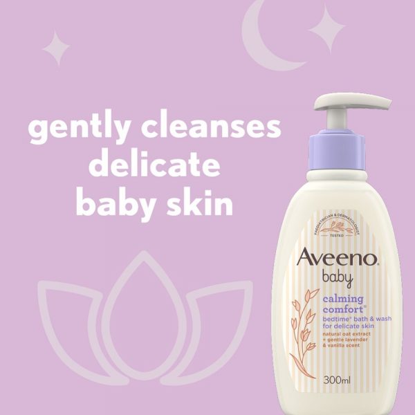 Aveeno Baby Calming Comfort Bedtime Bath and Wash 250ml - Image 3